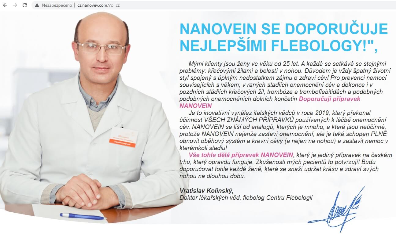 Česká reklama na Nanovein