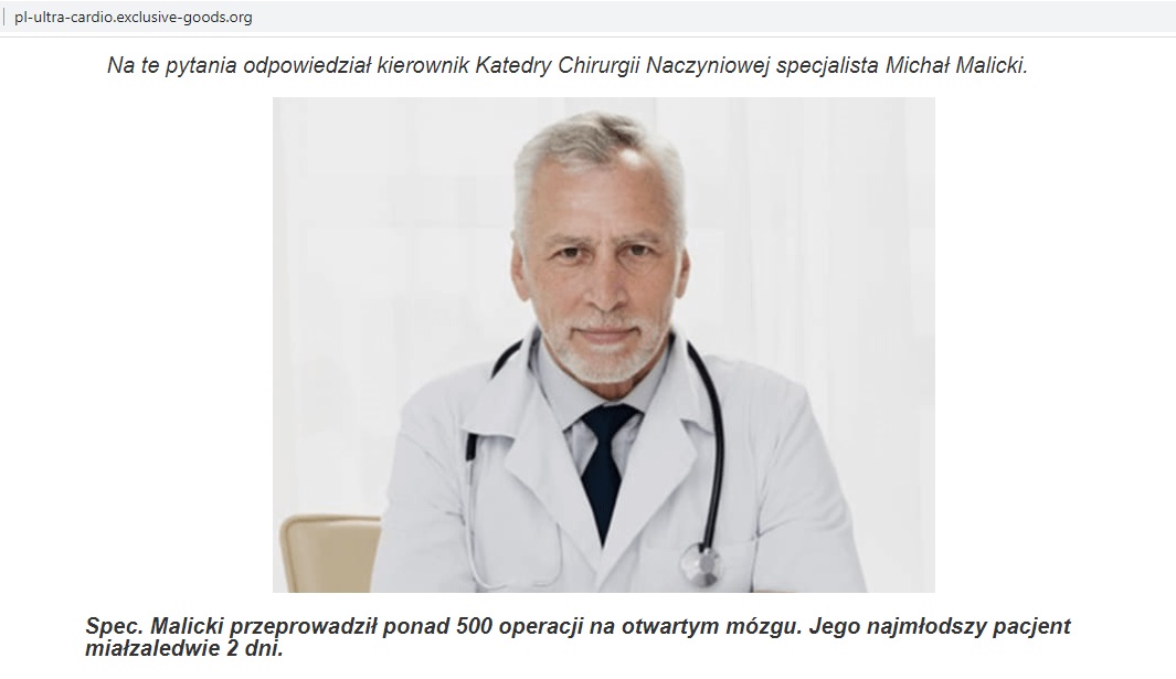 Polská reklama na Ultra Cardio Plus