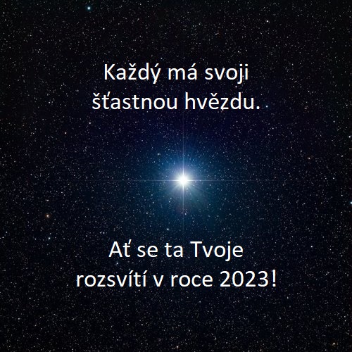 Novoroční přání 2023 - hvězda